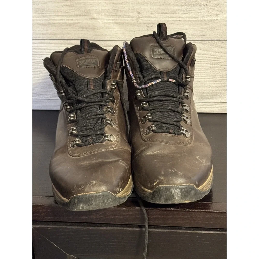 Khombu Men's Ravine Thinsulate Hiking Work Boots Size 12M Brown Leather Lace Up